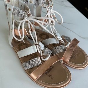 Sorel rose gold sandals